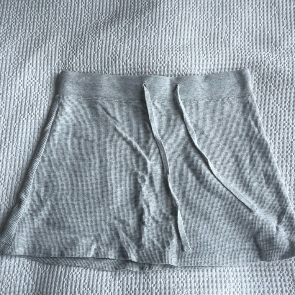 Brandy Melville Gray Waffle Knit Skirt